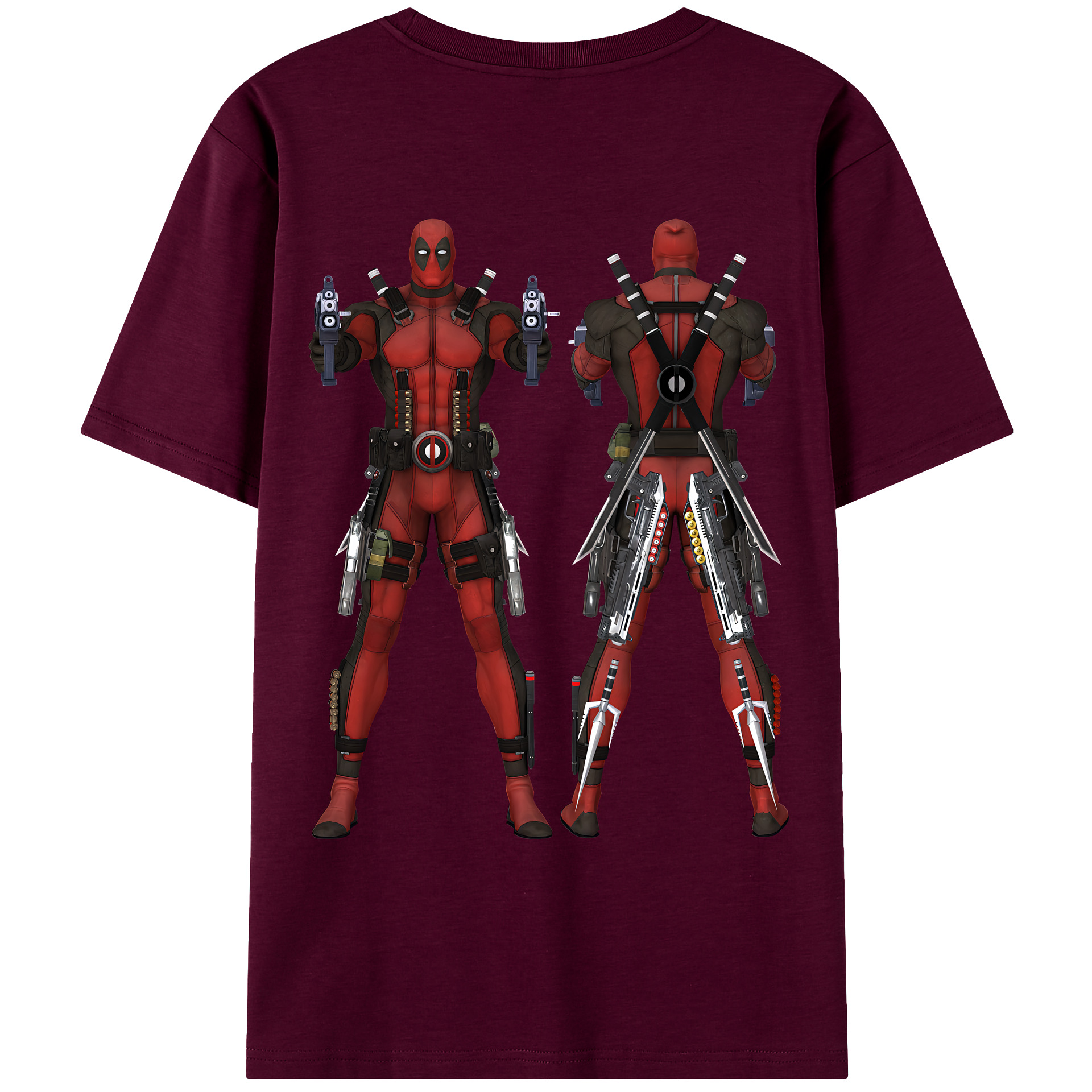 （画像用） Deadpool デッドプール レディース半袖Tシャツ(バックプリント)